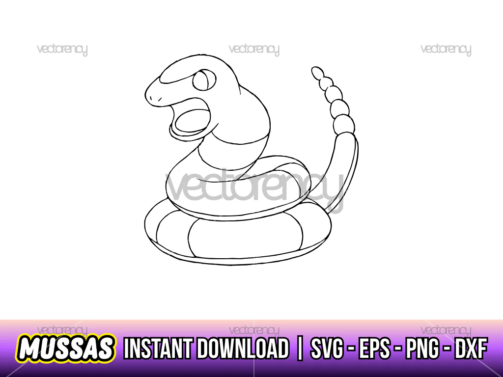 Ekans Pokemon Character SVG PNG EPS DXF