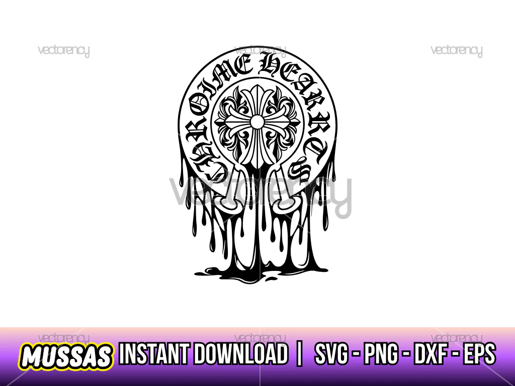 Chrome Hearts Logo Drip SVG Vector