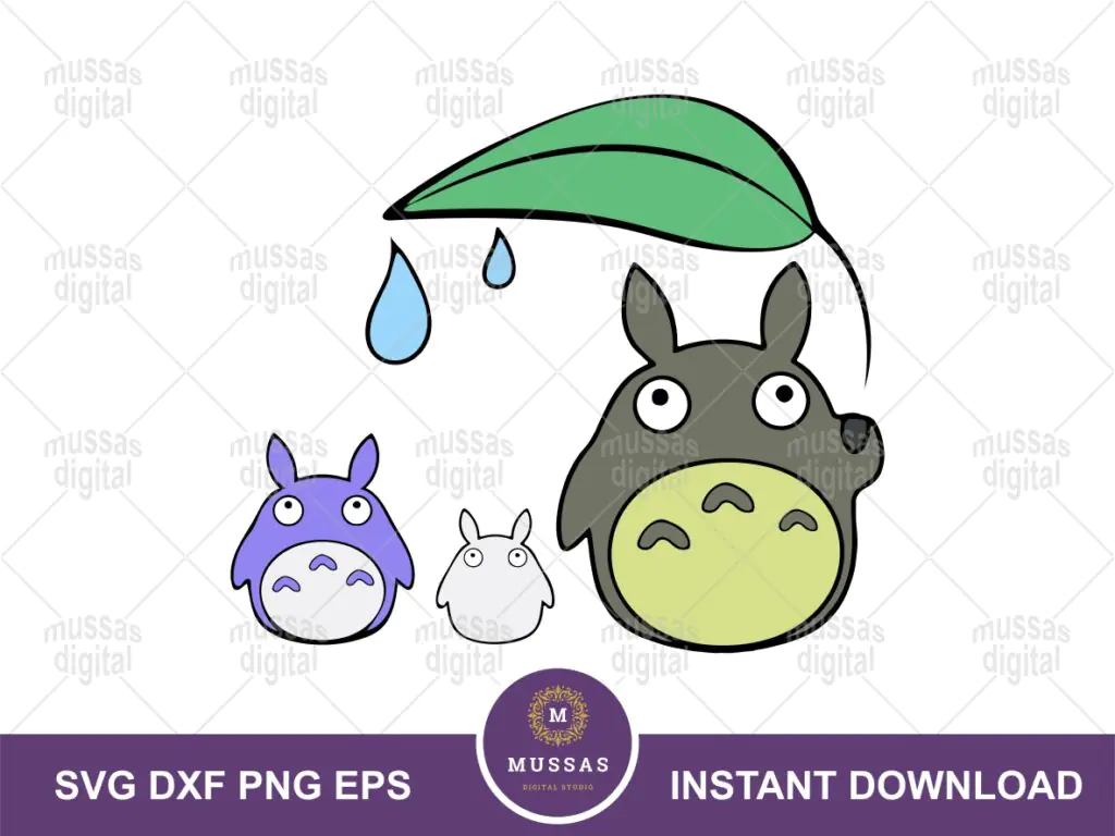 My Neighbor Totoro SVG, Clip Art PNG, and EPS Vector Files