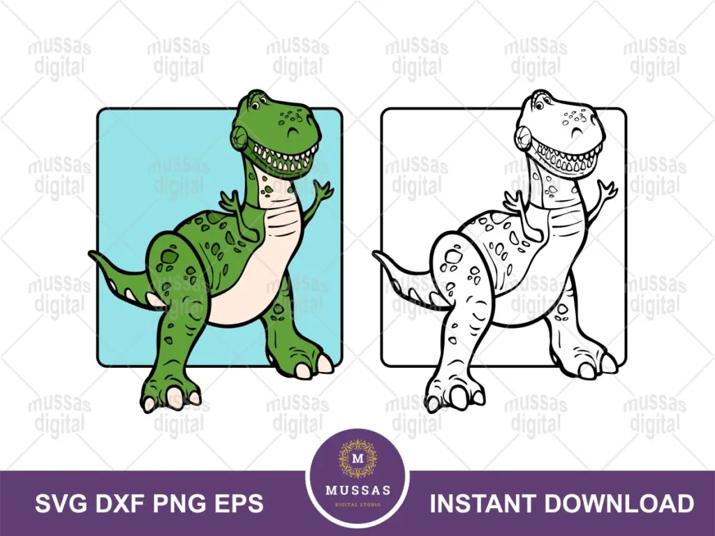 Dino in Toy Story SVG Vector