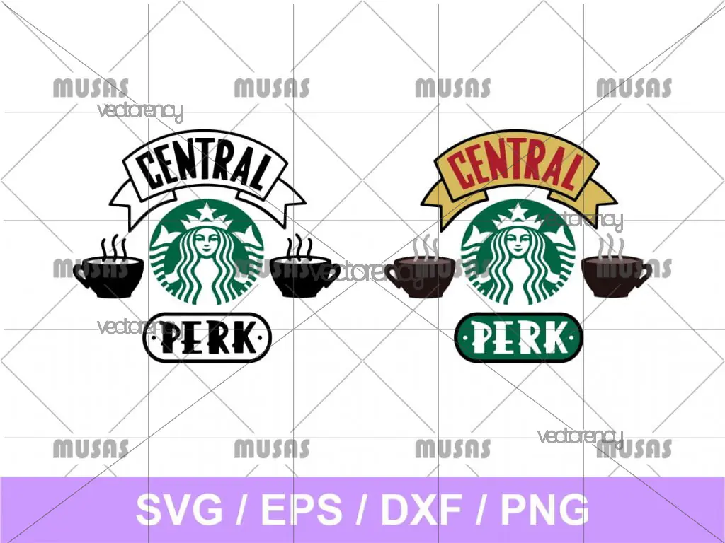 Central Perk Starbucks Cup SVG