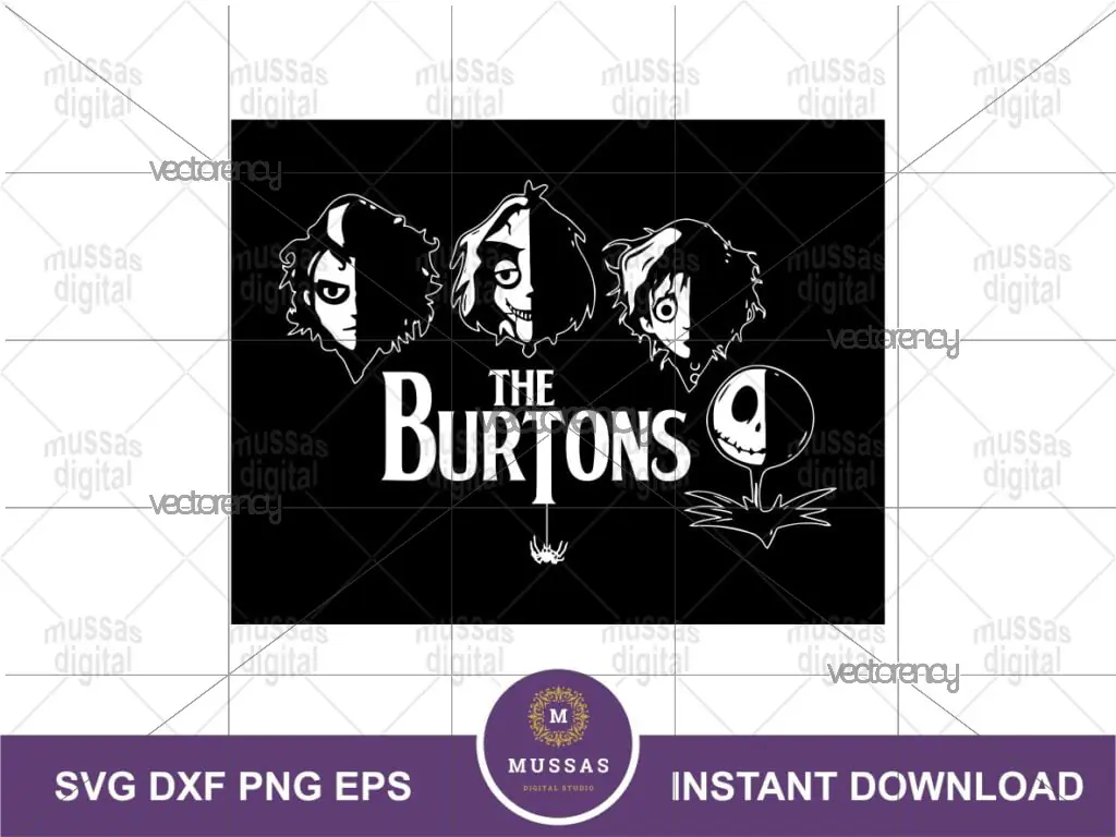 Tim Burton SVG Nightmare Before Christmas Skellington Halloween