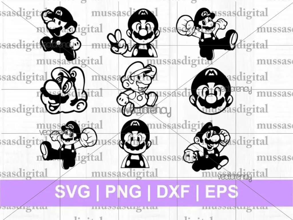 Super Mario SVG Clipart