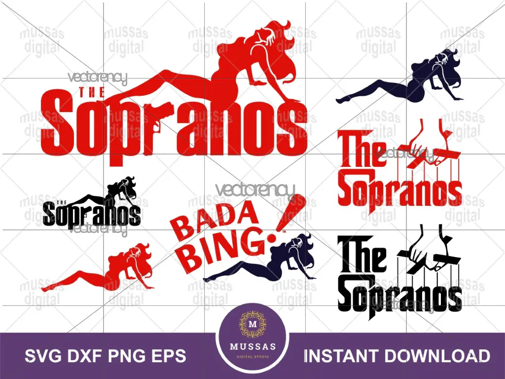 The Sopranos Bada Bing SVG Bundle