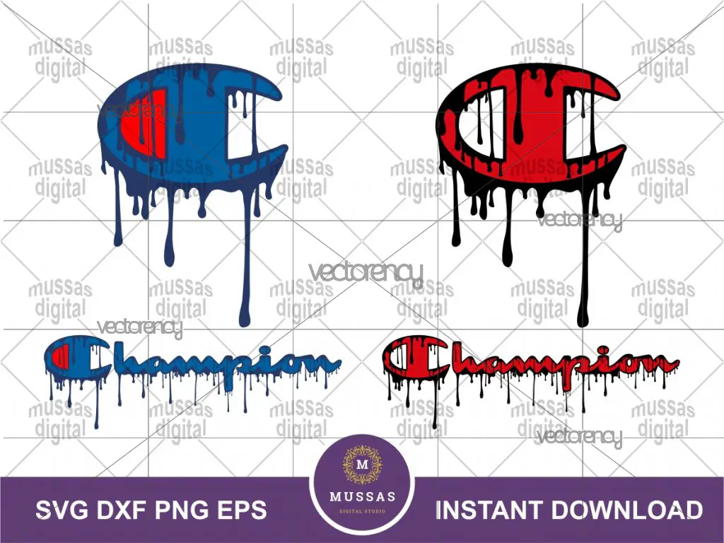 Champion Logo Drip SVG