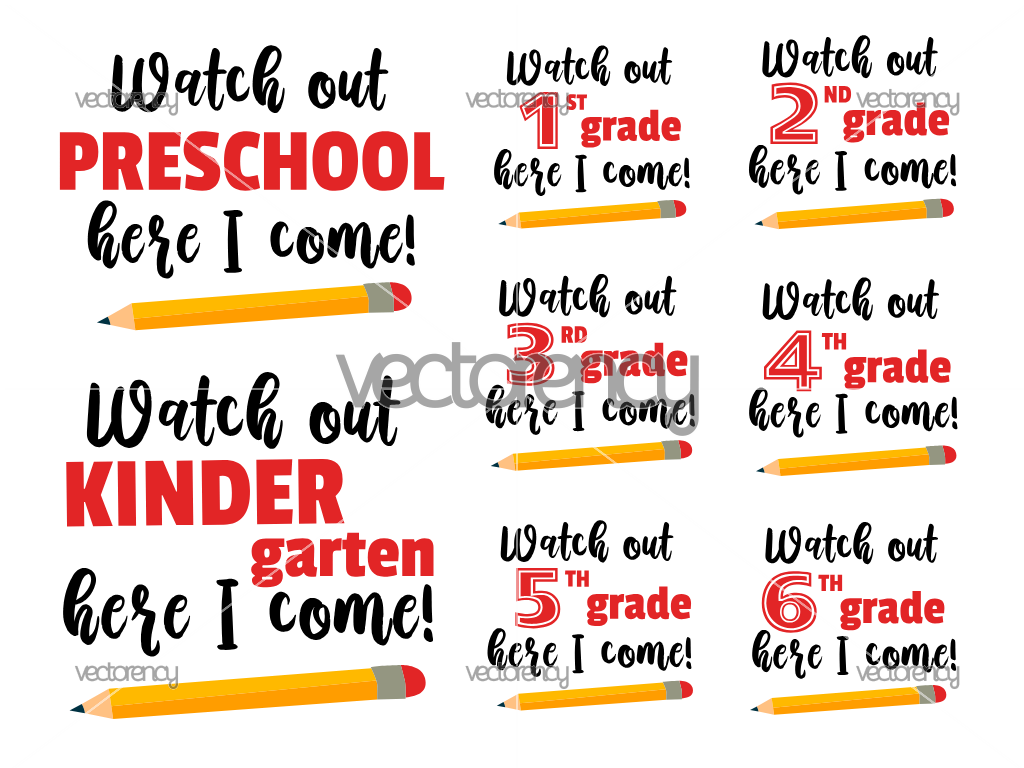 Watch Out Here SVG Grade School Kinder Preschool Print