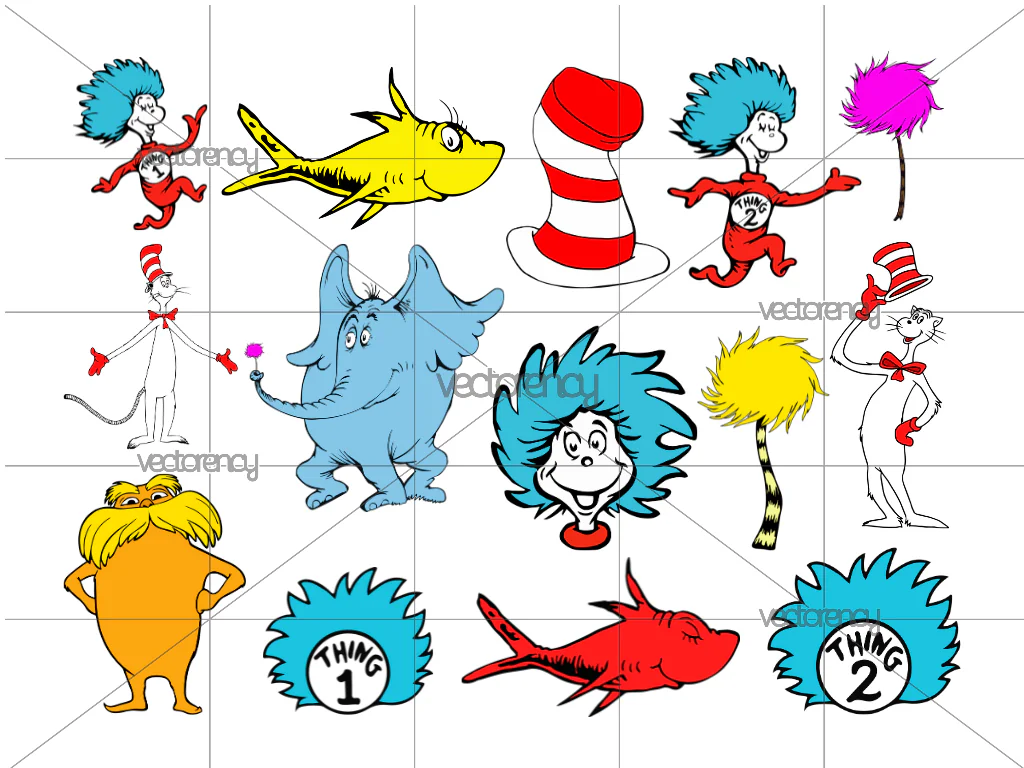 14 Dr Seuss Digital Download SVG PNG EPS DXF