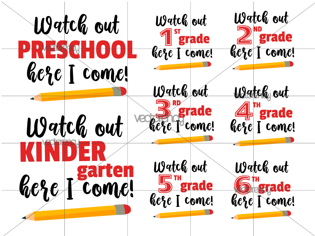 Watch Out Here SVG Grade School Kinder Preschool Print