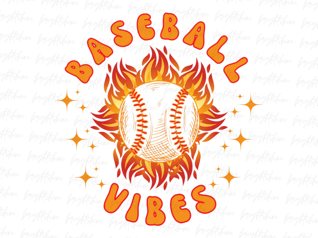 Baseball Vibes PNG Design