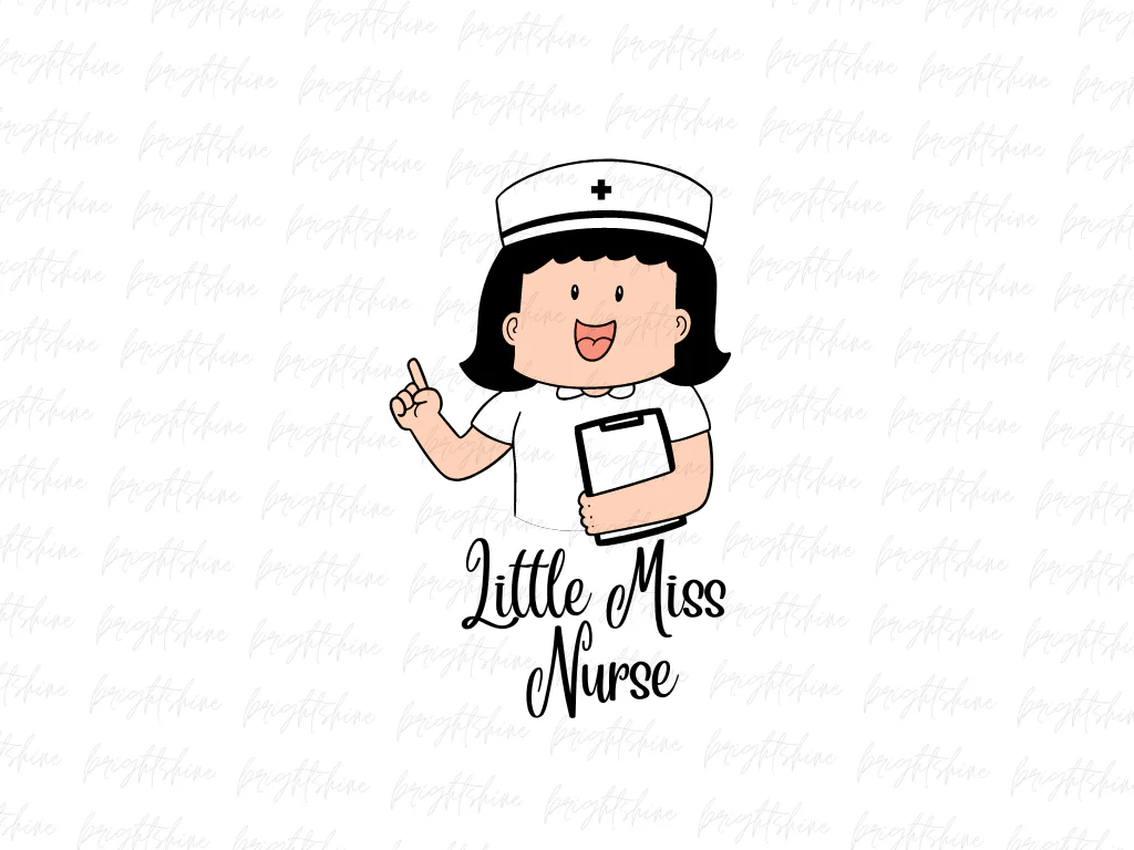 Little Miss Nurse PNG Design Sublimation