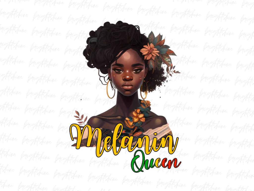 Melanin Queen PNG Black Girl PNG