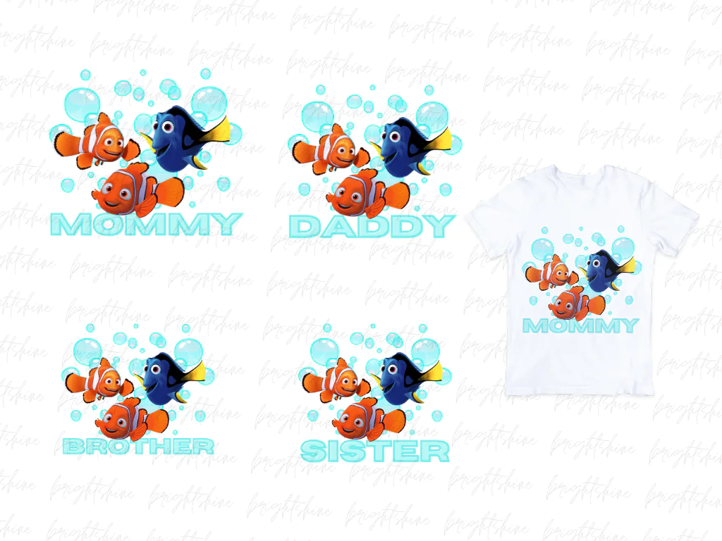 T-Shirt Family Finding Nemo PNG