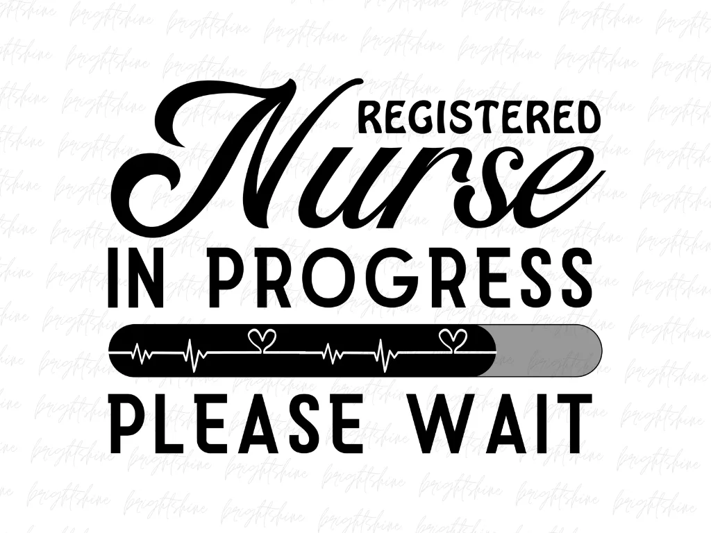 Registered Nurse in Progress PNG Design