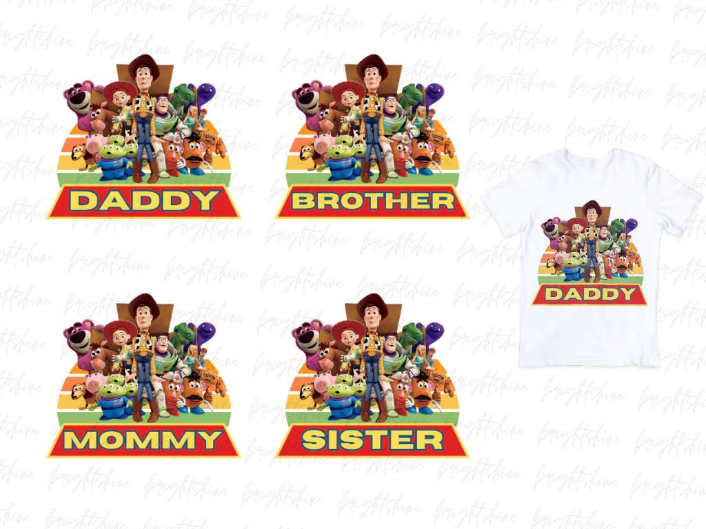 T-Shirt Family Toy Story PNG Design