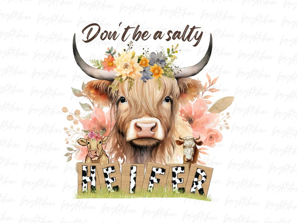 Don’t Be a Salty Heifer PNG Design