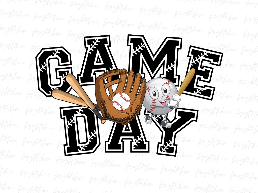 Game Day PNG Baseball Design