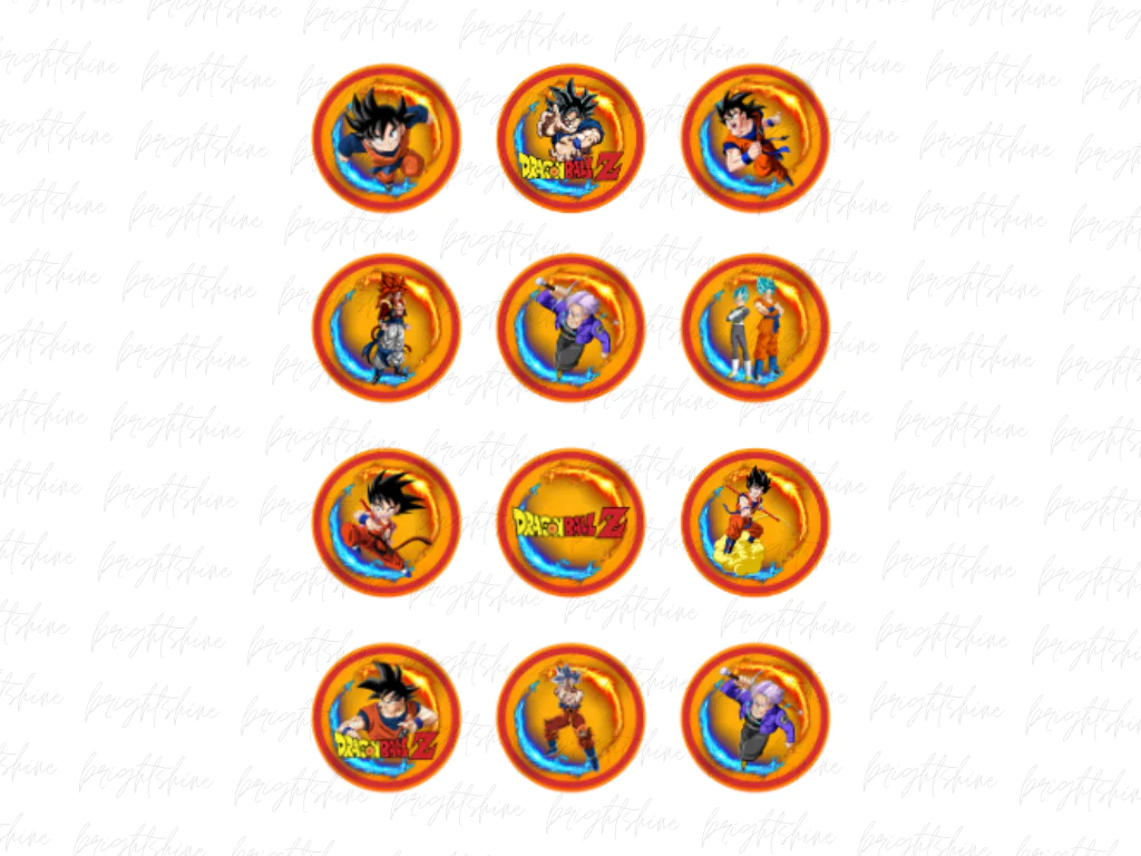 Cup Cake Topper Dragon Ball Printable File