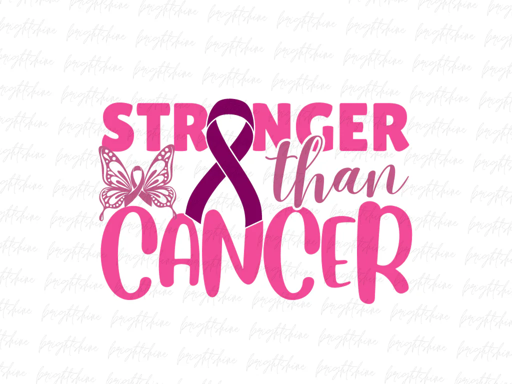 Stronger Than Cancer PNG Breast Cancer T-shirt Design