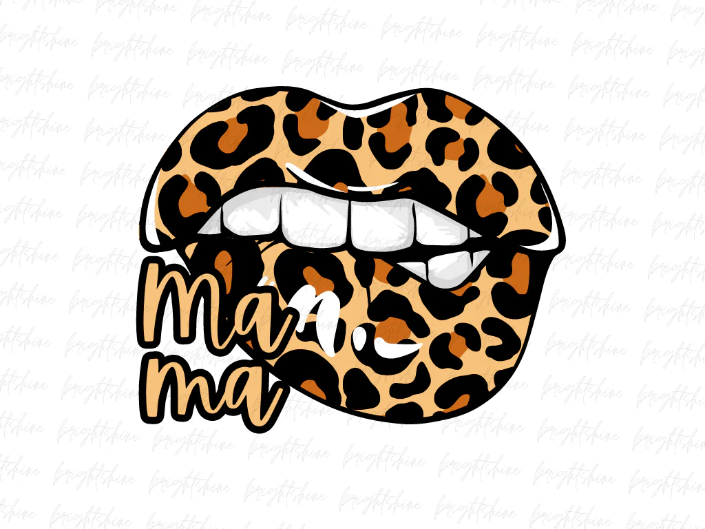 Mama Leopard PNG Design Sublimation