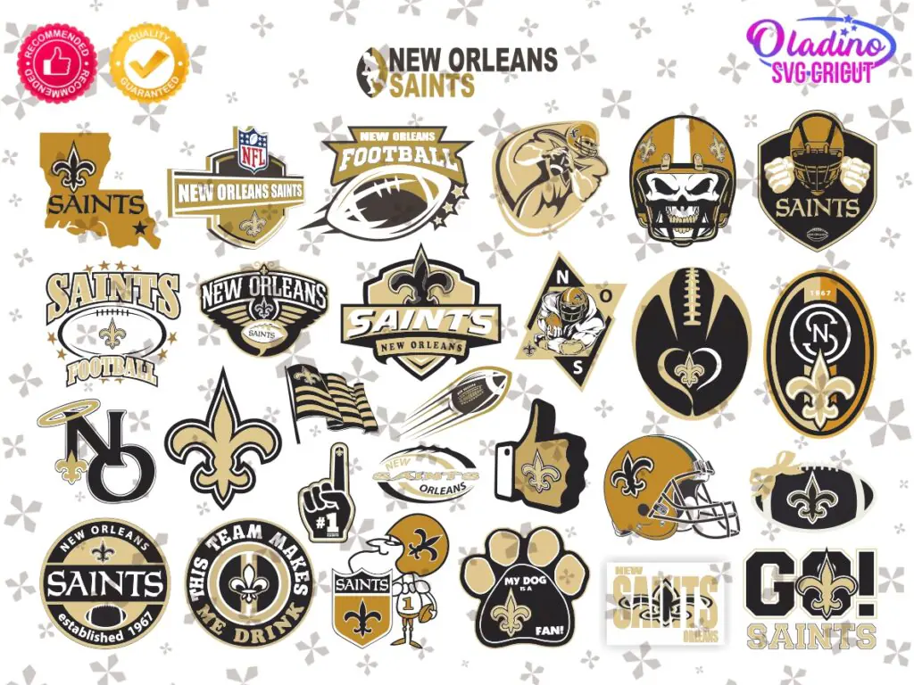 New Orleans Saints NFL SVG Bundle – Instant Download – High Quality Files for Cricut, Silhouette