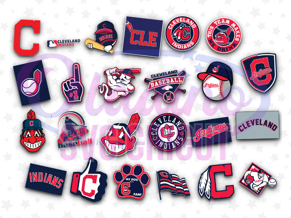 MLB Cleveland Indians SVG Bundle, Baseball PNG, Indiana Cliapart