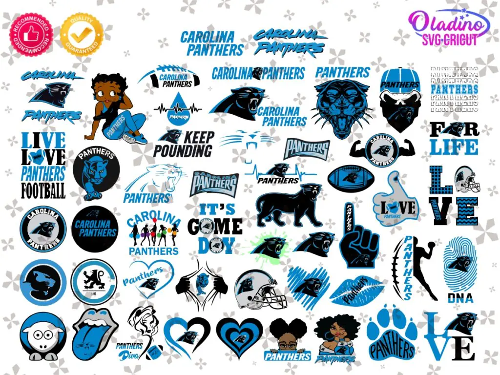 Carolina Panthers NFL SVG Bundle – High Quality Files for Cricut, Silhouette, and Other Cutting Mach