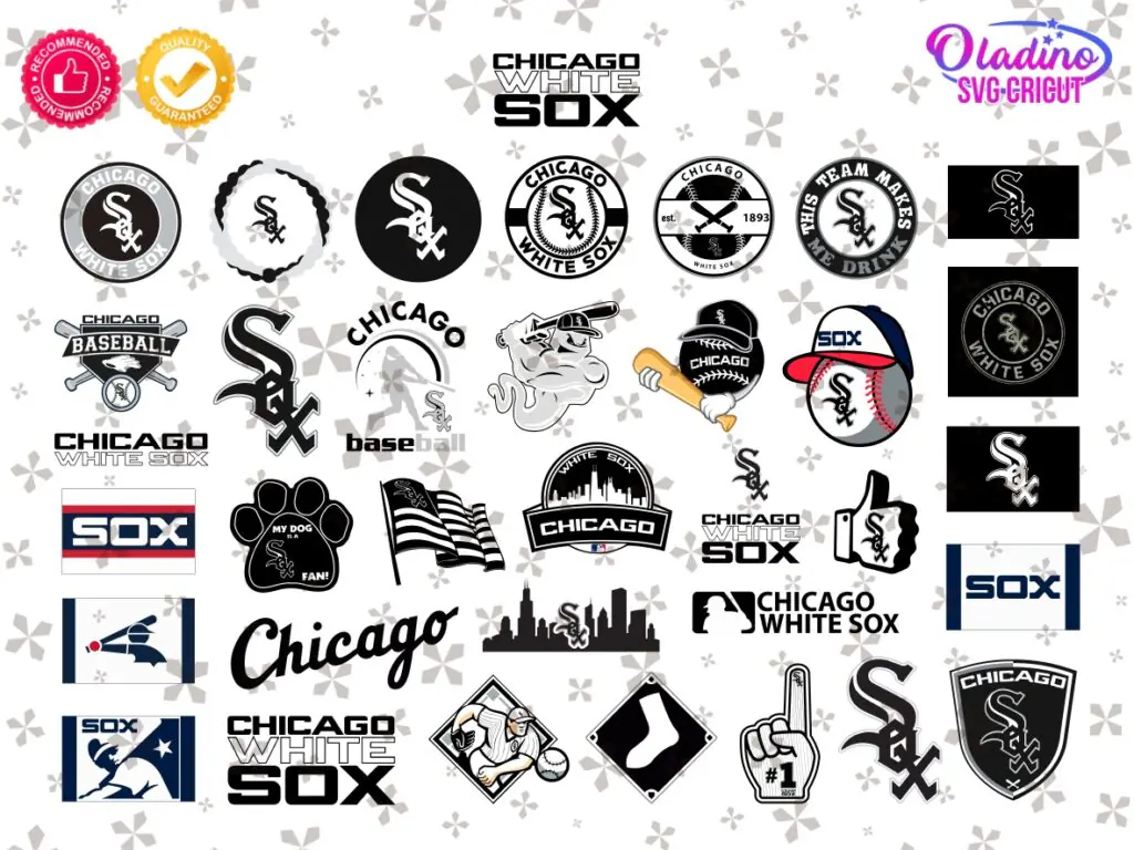 Chicago White Sox SVG, MLB White Sox Baseball Vector Design