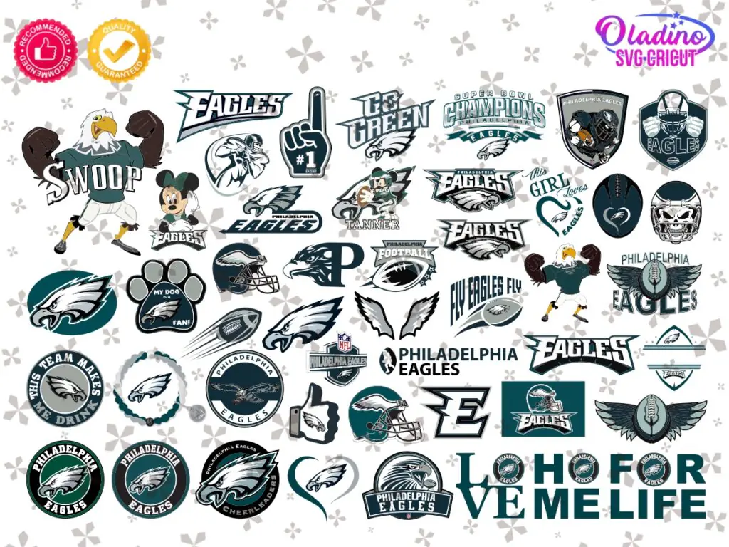 Philadelphia Eagles SVG Bundle-Football, Bird, Helmet, Mascot and More