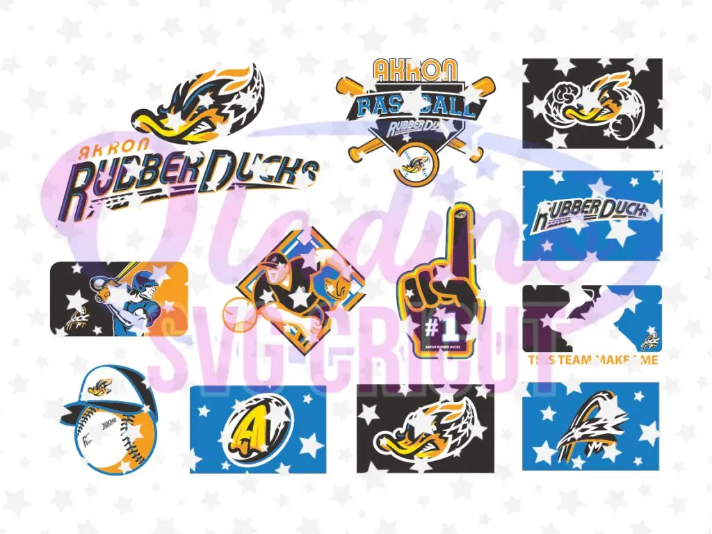 Akron Rubber Ducks SVG Bundle