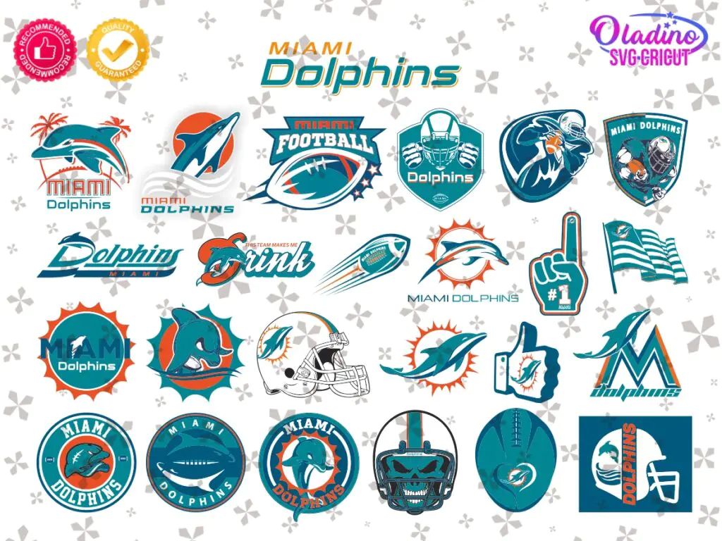 Cricut Miami Dolphins SVG Bundle, Logo Vector, NFL, Football | Vectorency