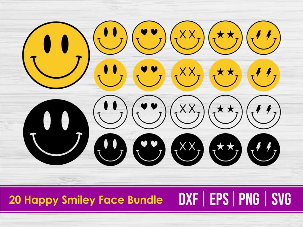 Happy Smiley Face SVG Cricut