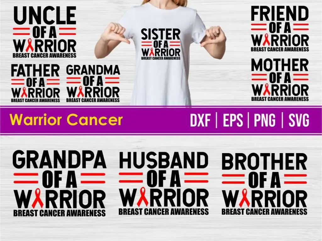 Warrior Cancer SVG Bundle