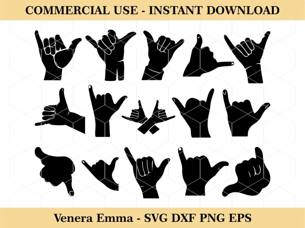 Shaka Brah SVG, Shaka Brah Silhouette, Hang Loose