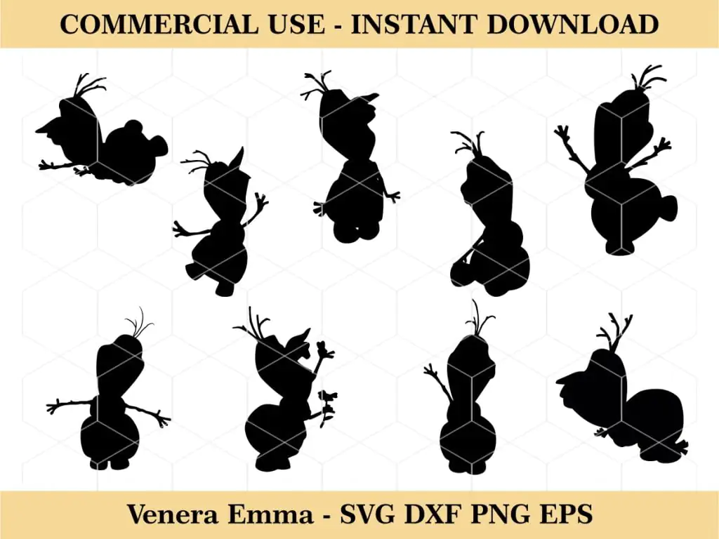 Disney Frozen Olaf Silhouette SVG Clipart