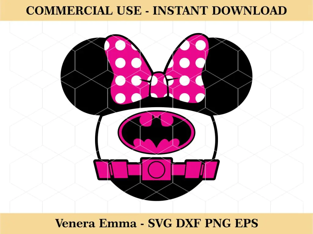 Minnie Mouse Batgirl SVG