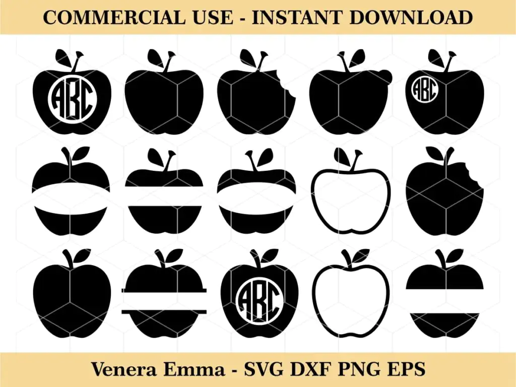 Clipart Apple SVG Cut Files Bundle