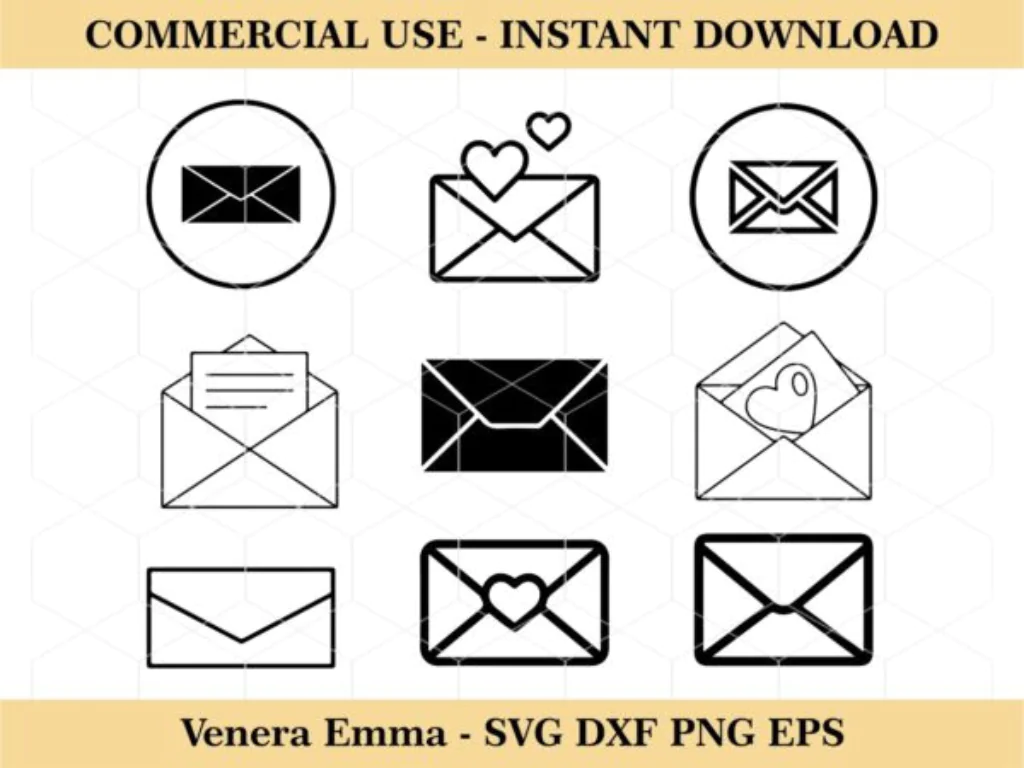 9 Envelope SVG Design Cricut