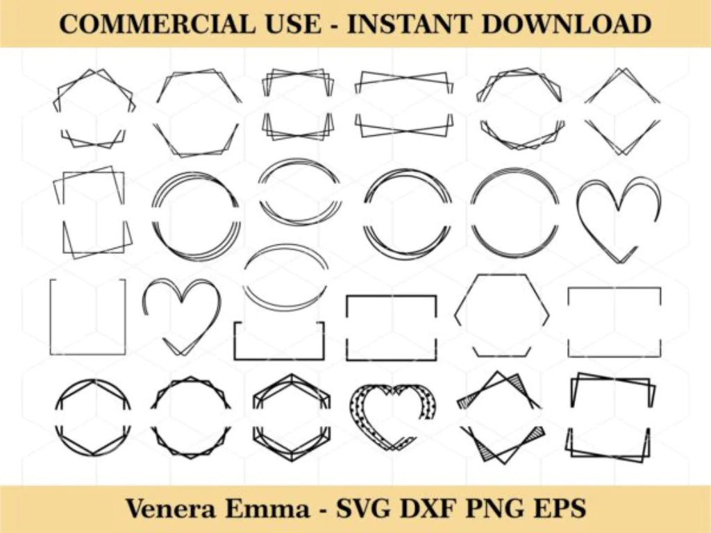 Split Geometric Frames SVG Bundle