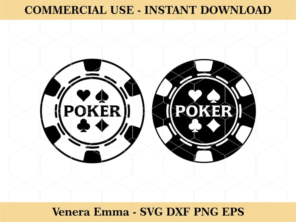 Poker Chip Queen SVG Cricut