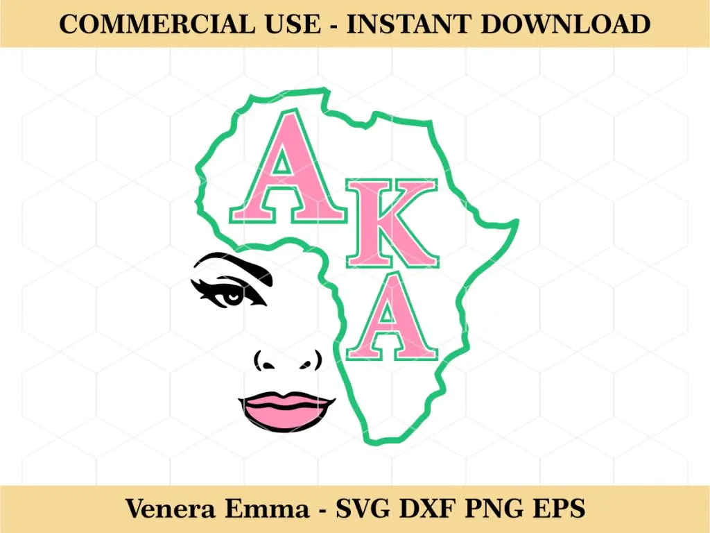 Alpha Kappa Alpha Africa Cut File, Alpha Kappa Alpha SVG, Kappa Alpha SVG