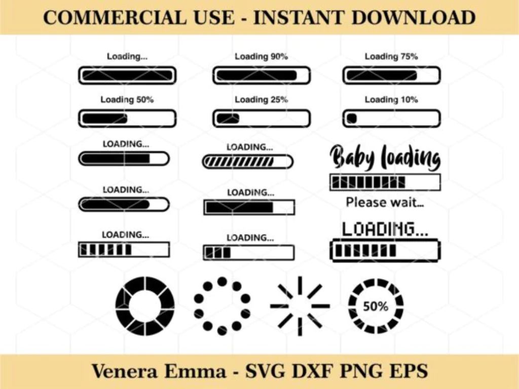 Loading, Loading Vector, Loading Icon, Loading Clipart Cricut | Vectorency