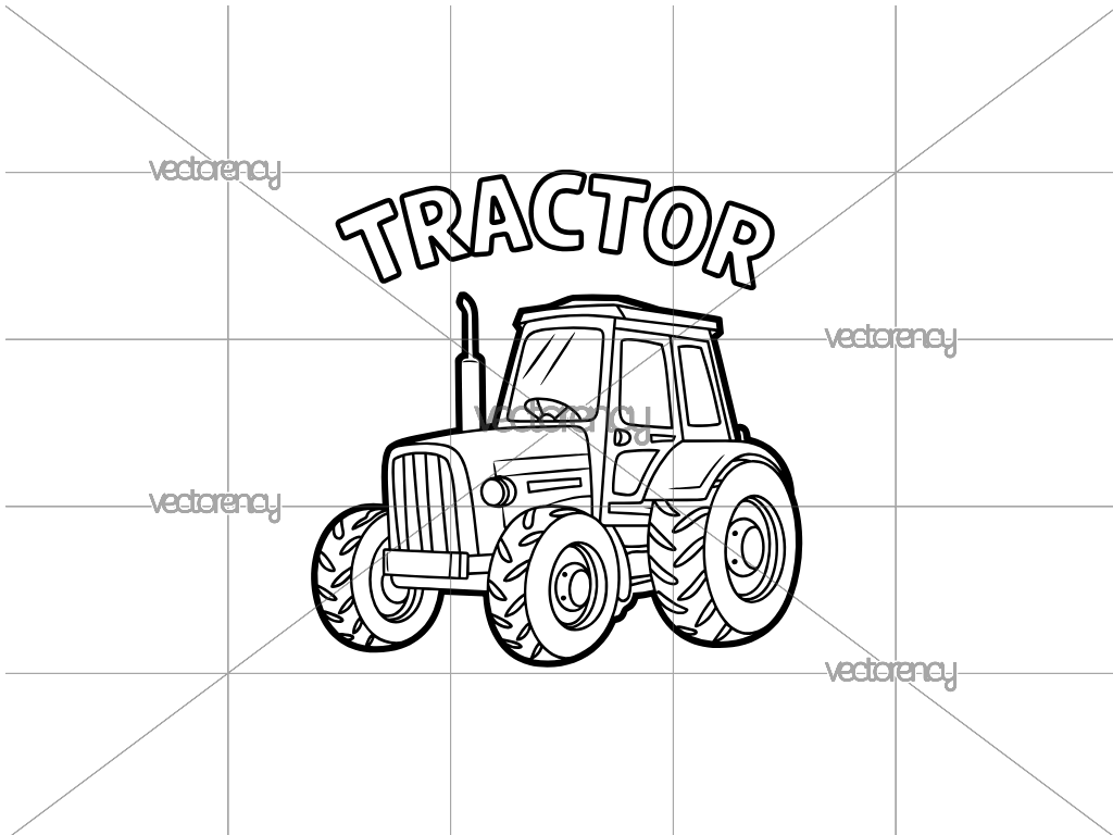 Tractor Outline SVG