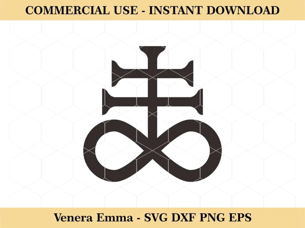 Leviathan Cross SVG Cut File Satan Cross Emblem Sulfur Sign Sigil