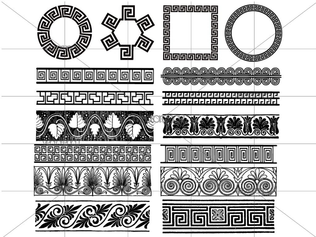 Greek Decorative Elements SVG