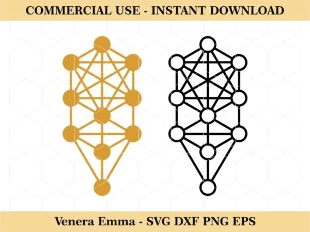 Kabbalah Tree of Life symbol SVG