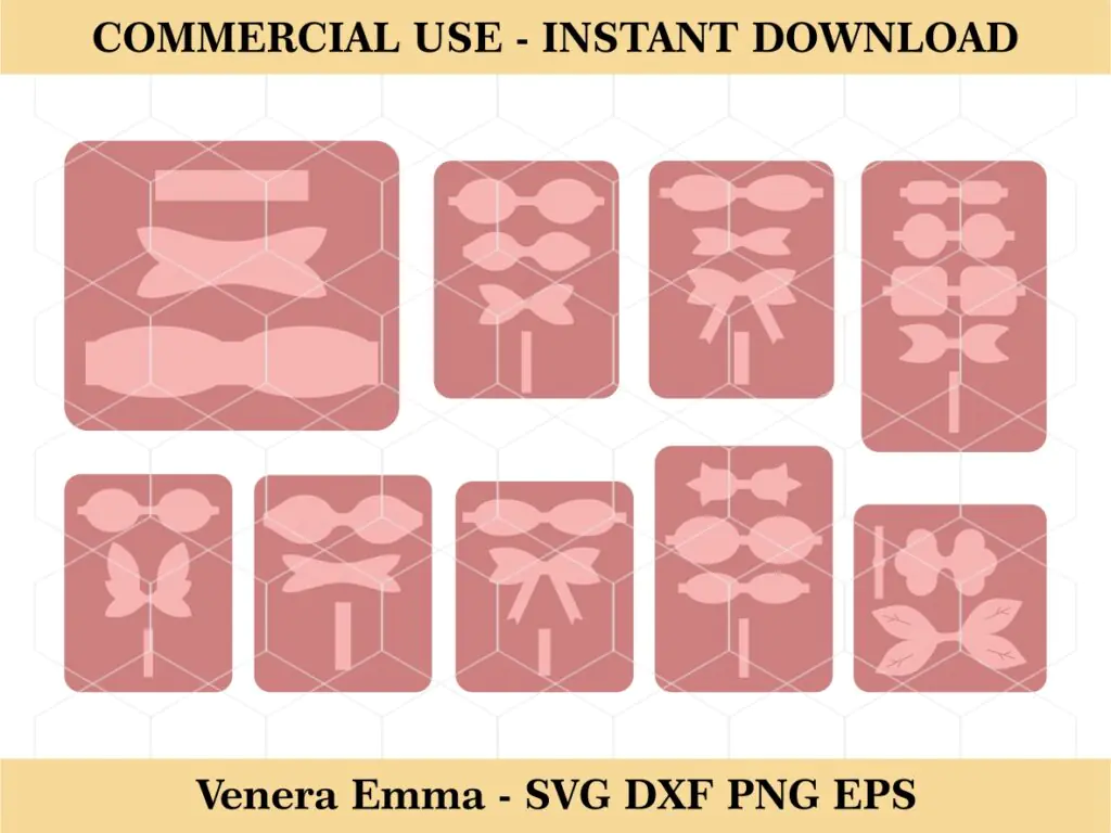 Bow Cricut Template SVG