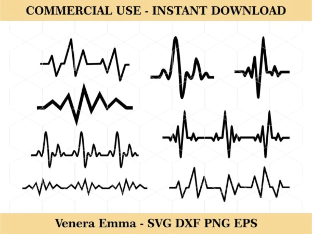 Heart Beat SVG Vector File and PNG Transparent