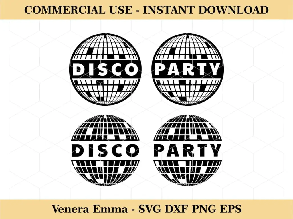 Disco Ball Party Vector SVG