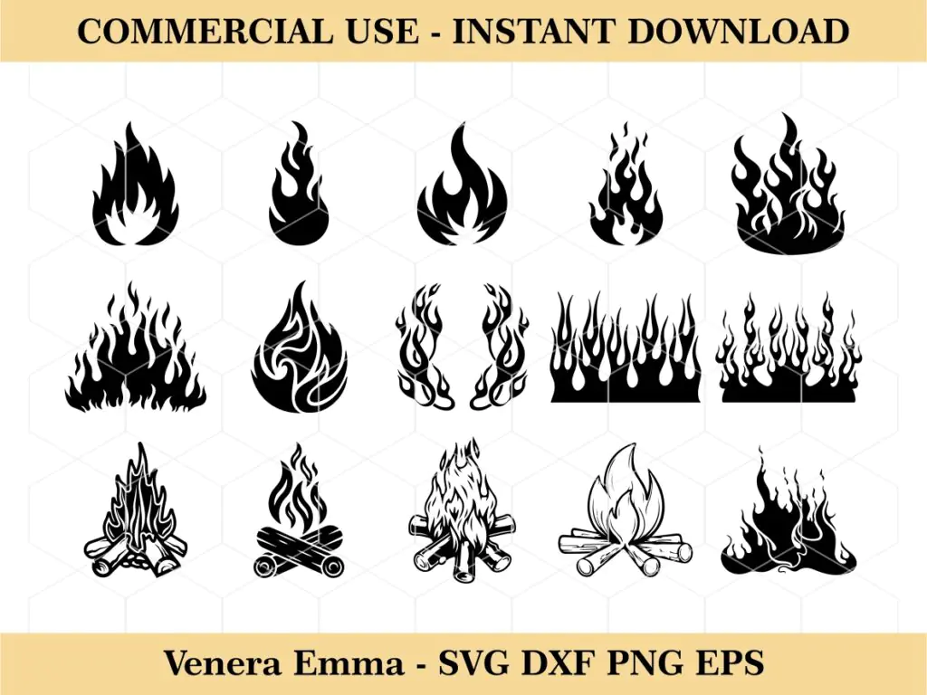 Fire, Fire Flames SVG, Flames, Misc Flames, Fire Clipart