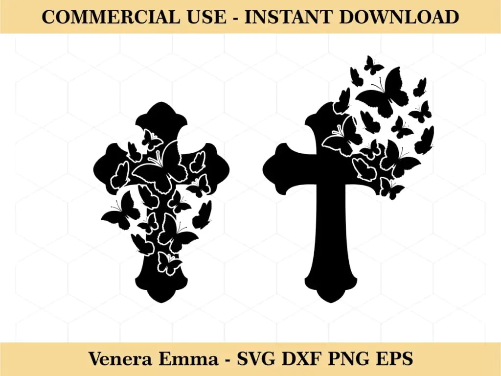 Butterfly Cross SVG